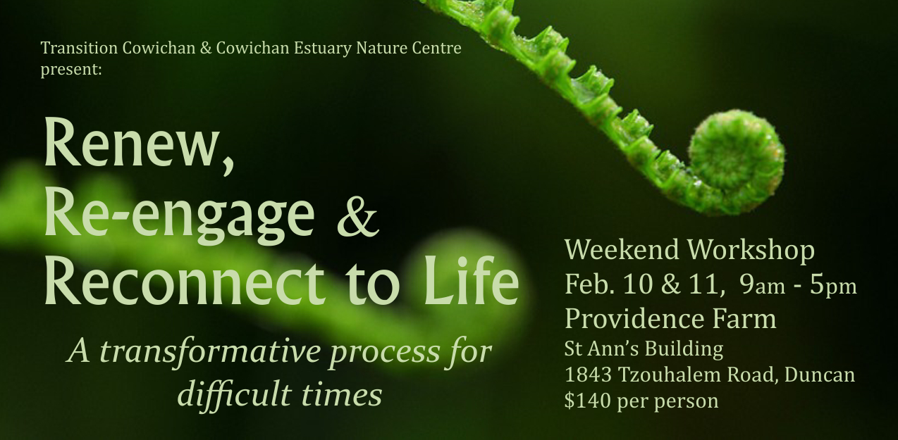 The Work that Reconnects – Renew, Re-engage & Reconnect to Life – A Transformative Process for Difficult Times – Feb 10th-11th